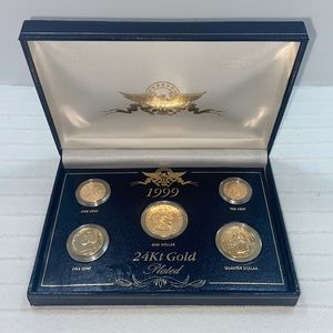 1999 24kt Gold Plated Collector Coin Set